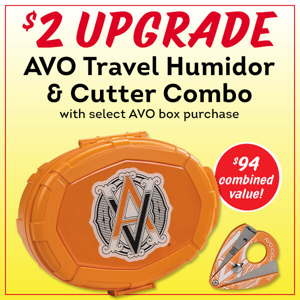 $2 Upgrade AVO Travel Humidor & Cutter Combo with select AVO box purchase | $94 combined value!