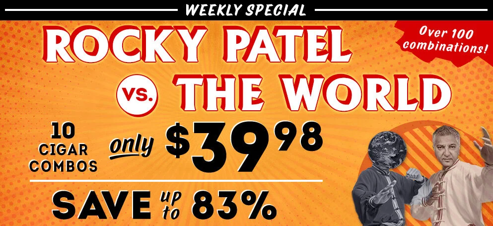 Rocky Patel vs. The World 10 Cigar Combos only $39.98 | Save up to 83% | Over 100 combinations