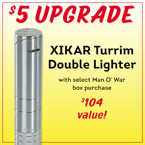 $5 Upgrade XIKAR Turrim Double Lighter with select Man O' War box purchase | $104 value!