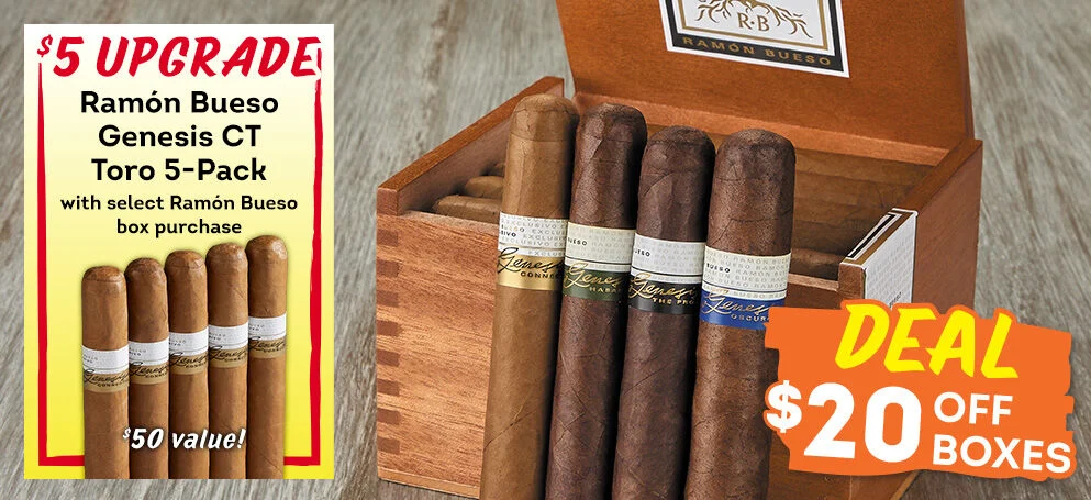 $5 Upgrade on Ramon Bueso Genesis CT Toro 5-Pack with select Ramon Bueso box purchases | $50 value!