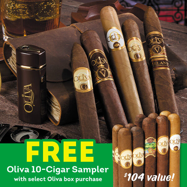 FREE Oliva 10-Cigar Sampler with select Oliva box purchase | $104 value!