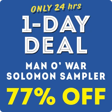 1-Day Deal | Only 24 hours | Man O' War Solomon Sampler 77% OFF