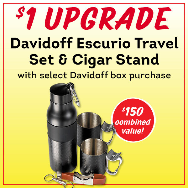 $1 Upgrade Davidoff Escurio Travel Set & Cigar Stand with select Davidoff box purchase | $150 combined value!