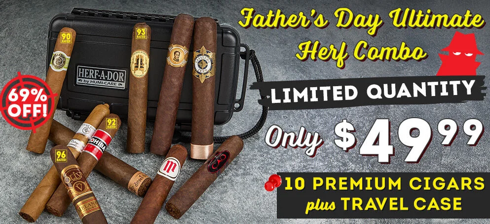Father's Day Ultimate Herf Combo LIMITED QUANTITY | Only $49.99 10 Premium Cigars plus Travel Case |  69% OFF