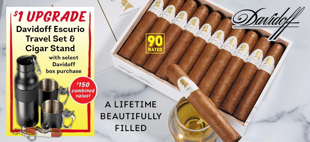 $1 Upgrade Davidoff Escurio Travel Set & Cigar Standwith select Davidoff box purchase | $150 value!
