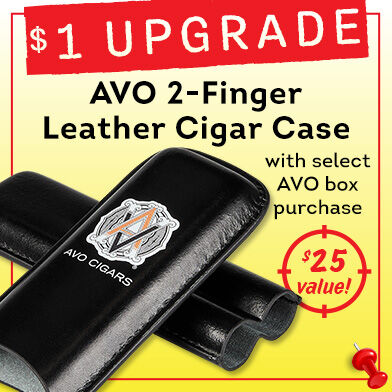 $1 Upgrade AVO 2-Finger Leather Cigar Case with select AVO box purchase | $25 value!