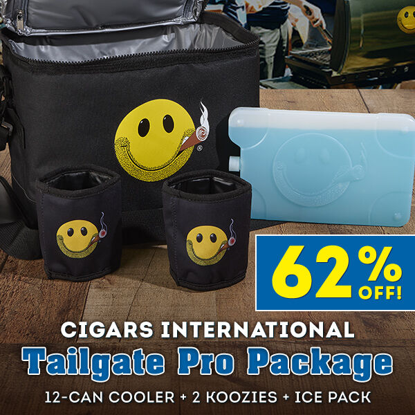 Cigars International Tailgate Pro Package 12-Can Cooler | 2 Koozies | Ice Pack