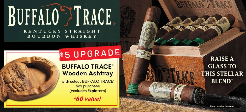 $5 Upgrade Buffalo Trace Wooden Ashtray with select Buffalo Trace box purchase 