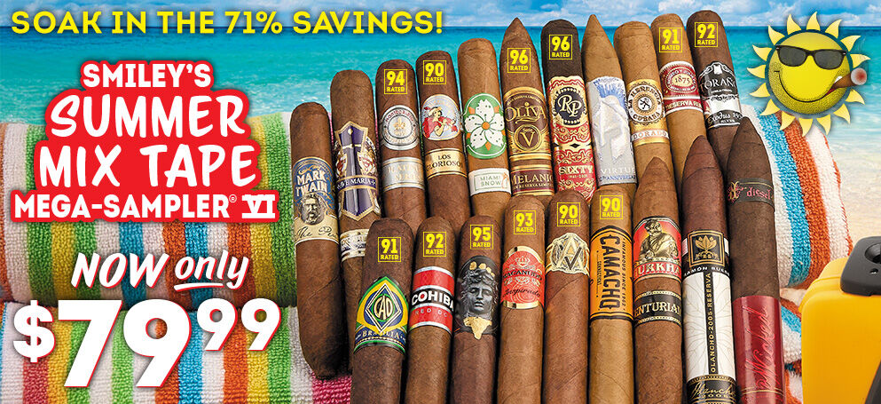 SOAK in the savings | Smiley's Summer Mix Tape Mega-Sampler VI | NOW only $79.99