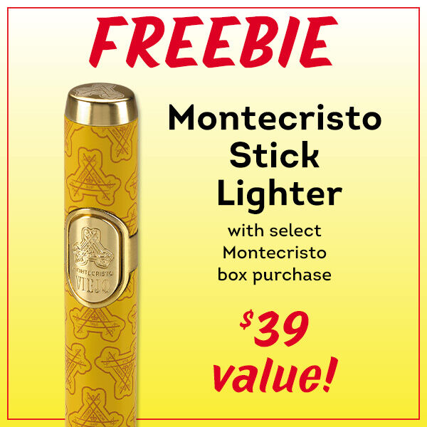 FREEBIE Montecristo Stick Lighter with select Montecristo box purchase | $39 value!