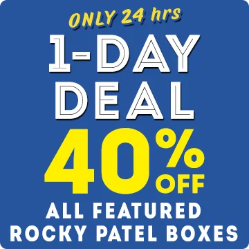 1-Day Deal | Only 24 hours | 40% Off all featured Rocky Patel boxes