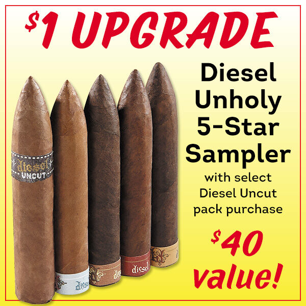 $1 Upgrade Diesel Unholy 5-Star Sampler with select Diesel Uncut pack purchase | $40 value!