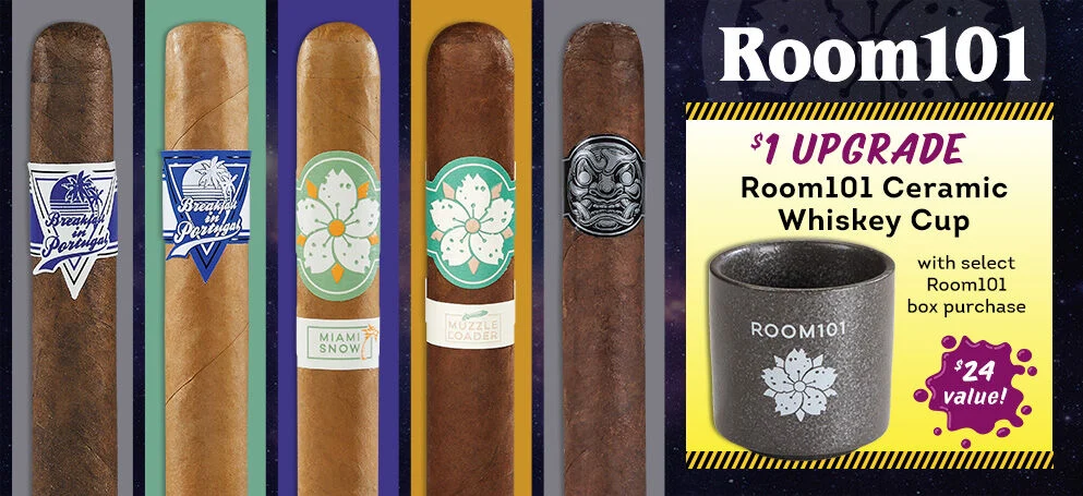 Room101 | $1 Upgrade Room101 Ceramic Whiskey Cup with select Room101 box purchase | $24 Value!