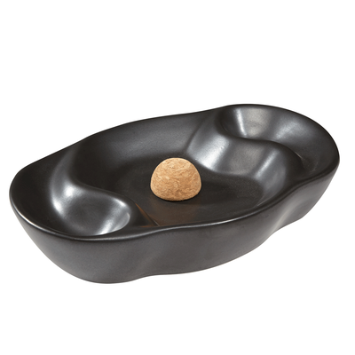 Black Ceramic Pipe Ashtray