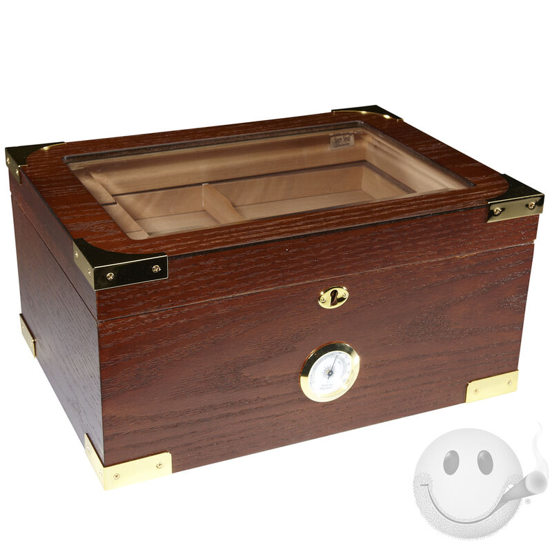Glass-Top Display Humidor 50-100 Count - premium cigar storage