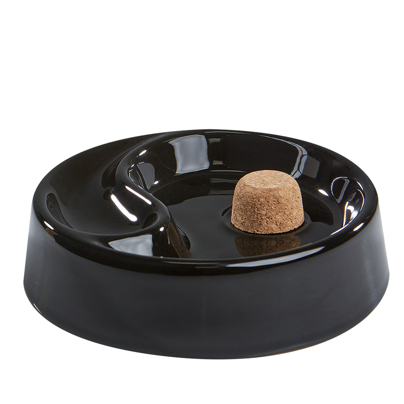 tobacco pipe ashtray Vintage Ceramic  Mid-Century Brown Glazed Novelty Smoking Decor  6" Long a cigar cutter Exceptional Herms Ashtray Change Tray