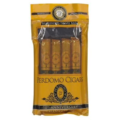 Perdomo 4-Pack Humidified Bag - 10th Anniversary Champagne