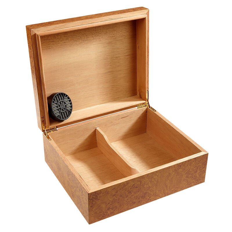 Jumpmaster Humidor Maestro Burl Humidor | Cigars International