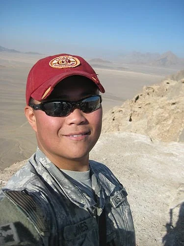 CPT Brian Jones on top of a castle near Farah, Afghanistan.