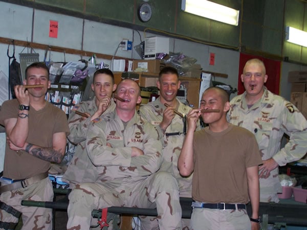 Men of the US Army from Fort Campbell (101st Division) in Shindand, Afghanistan.
