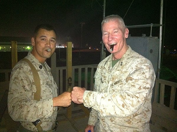 "On top of Taliban &rsquo;s Last Stand." USMC. Maj General Toolan and Combat Carl 2011 in Afghanistan.