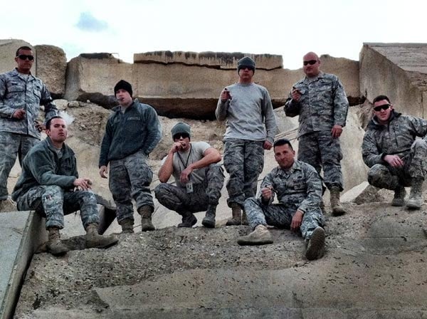 I am Staff Sergeant Chris Clinton and we are the USAF C-17 Globemaster III Maintenance Unit in Kuwait. Most of us are avid cigar smokers and are all pretty sure that the majority of our "per diem" is sent directly to you guys!  However, we doubt too many of your customers have enjoyed a hand-made in a bombed out (HAS) hardened aircraft shelter courtesy of the United States Air Force!