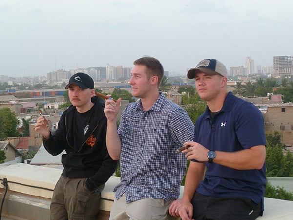 "From fellow enthusiasts working at the American Consulate in Karachi Pakistan ... Thank you for always keeping us supplied."L to R: Sgt. Jason DuBois USMC, Assistant Regional Security Officer ARSO Mike Withrow, Sgt. Phillip Roberts USMC