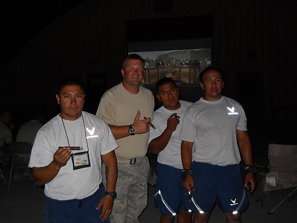 Members of the 121st unit of the 455th Air Force Expeditionary Force, Civil Engineering Squadron.