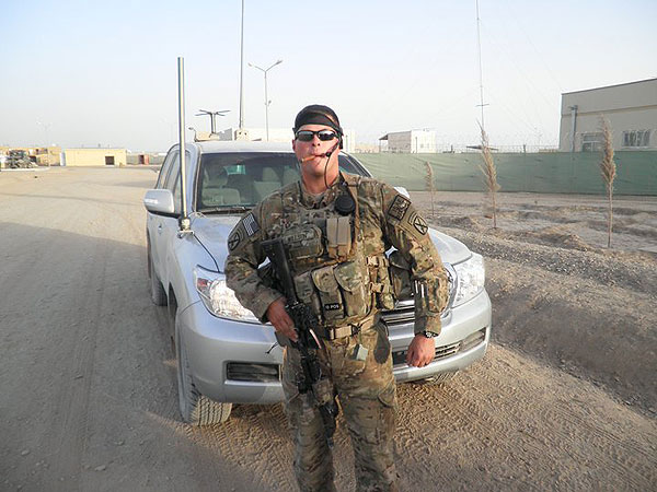 A solider of the Climb to Glory 10th MTN DIV taking a smoke break before heading back out on a mission in Afghanistan.
