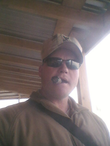 Eric Montag in an undisclosed location in Afghanistan.