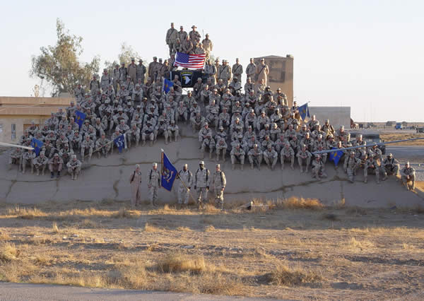 This picture was taken by 6-101 AVN. REGT. ABN. (AASLT) at Qayyarah West (Iraq) during Operation Iraqi Freedom 2003 shortly after Saddam Hussein&rsquo;s sons where killed.