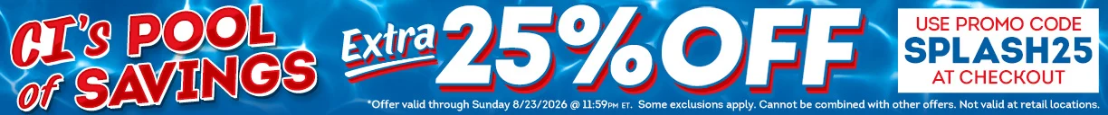 Pool of Savings 25% OFF when applying the code SPLASH25