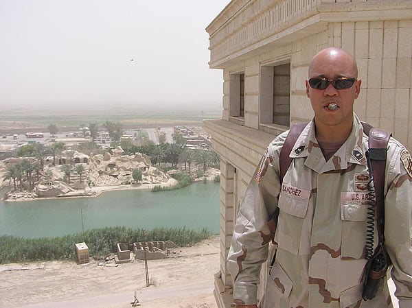 Master Sgt. Israel Sanchez in Iraq.