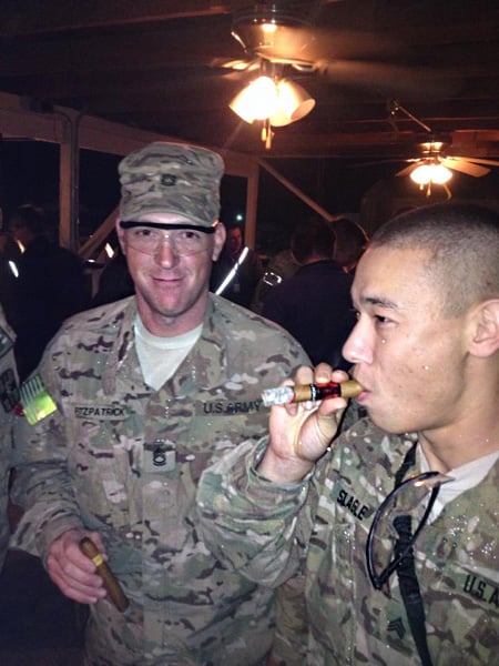 915th FST surgical team enjoying some 'CI treasures'