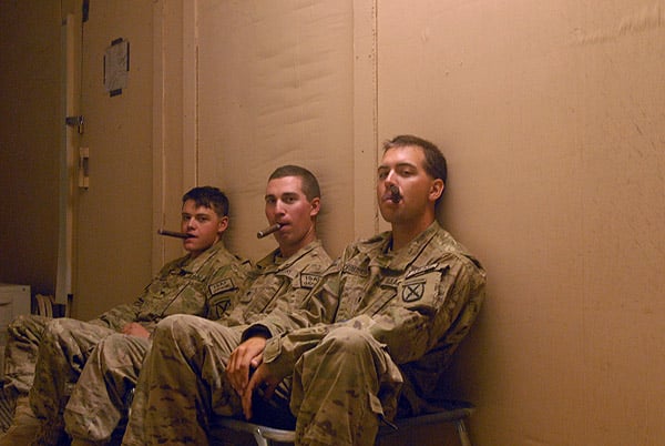 Here are 3 cavalry troopers enjoying some cigars after a long day in Afghanistan. "We all wanted to thank you for your speed in getting our purchases out to us. Your company has been the favorite supplier of our troop and is used by almost everyone."