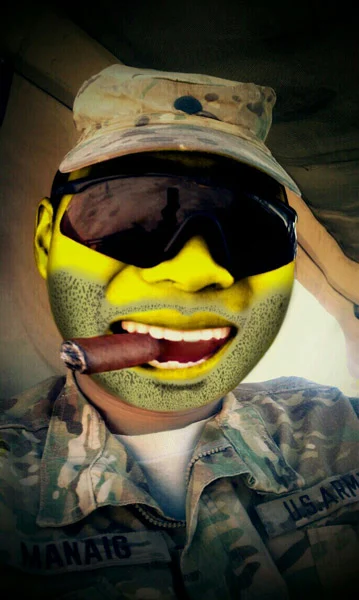 SPC Manaig from HHC 2stb 2-4ID somewhere in Afghaniland - Gars&rsquo;, the one thing that helps me get through these deployment days, thanks to the help of Cigars International. CI FAN - Shaving profile not included...hmm