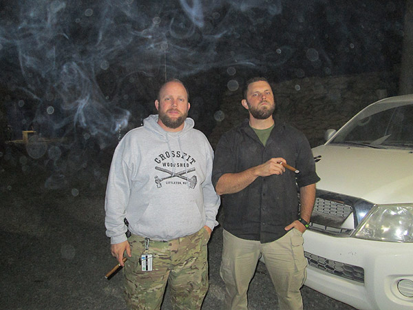 Photos taken at the JFOA compound in Afghanistan. "We appreciate all of the help with getting stogies out to the troops. It gives us a chance to just kick back, relax and enjoy a good cigar in great company."