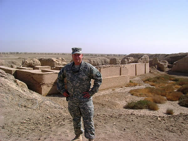 LTC Tim McKernan at the ancient home of Abraham in the city of Ur.