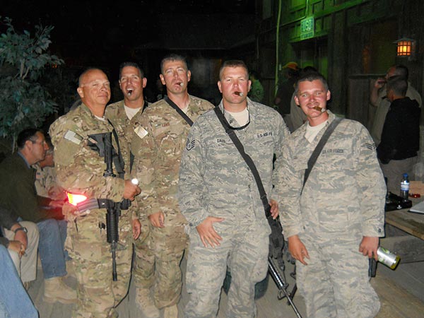Members of the 121st unit of the 455th Air Force Expeditionary Force, Civil Engineering Squadron.