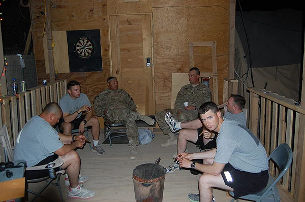 The Dirty Dozen Cigar Club has their first meeting in Afghanistan