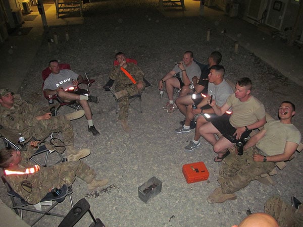 The B Co. 209th ASB, 25th CAB, 25th ID, soldiers in Afghanistan enjoying some Tabak Especial Limited Red-eyes, and some different Gurkha cigars from CI. "Thanks so much for the fast and reliable service you guys provide."