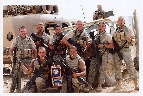 Cigars International customers take a well deserved break to enjoy a smoke.