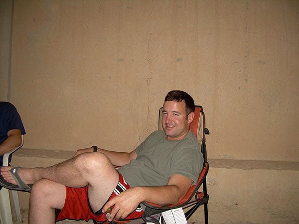 Iraq, SGT Lamon. "We are enjoying some fine cigars from CI. Thanks CI."