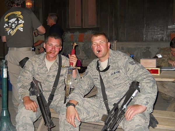 Members of the 121st unit of the 455th Air Force Expeditionary Force, Civil Engineering Squadron.