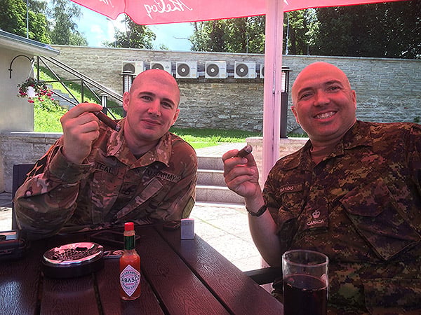 MAJ Paradis and SSG Teal in Estonia