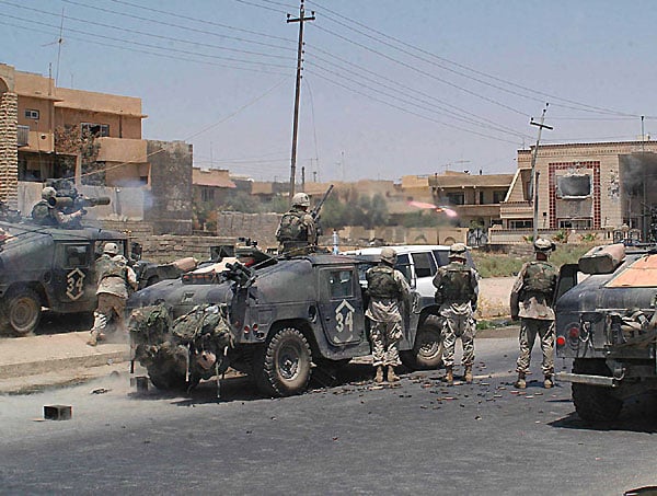 Picture courtesy of the boys in the 101st. Attack in Mosul which killed Saddam Hussein&rsquo;s sons. Tow missle in mid-flight - AWESOME.