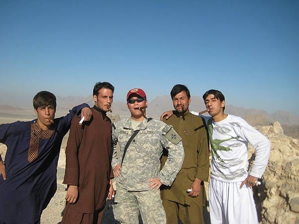 CPT Brian Jones on top of a castle near Farah, Afghanistan.