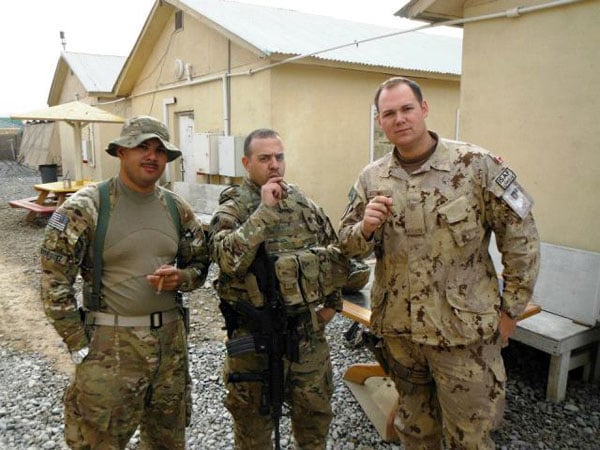 Members of the First Army TMT, Afghanistan. "Thank you for the wonderful cigars!"