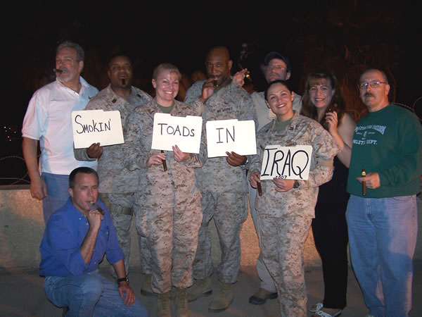 Smokin Toads Cigars Baghdad, Iraq.