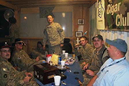 The Dubs Cigar Club. Camp Dubs, Afghanistan